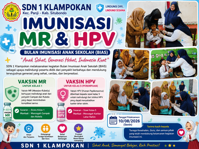Pelaksanaan Imunisasi MR dan HPV di SD Negeri 1 Klampokan